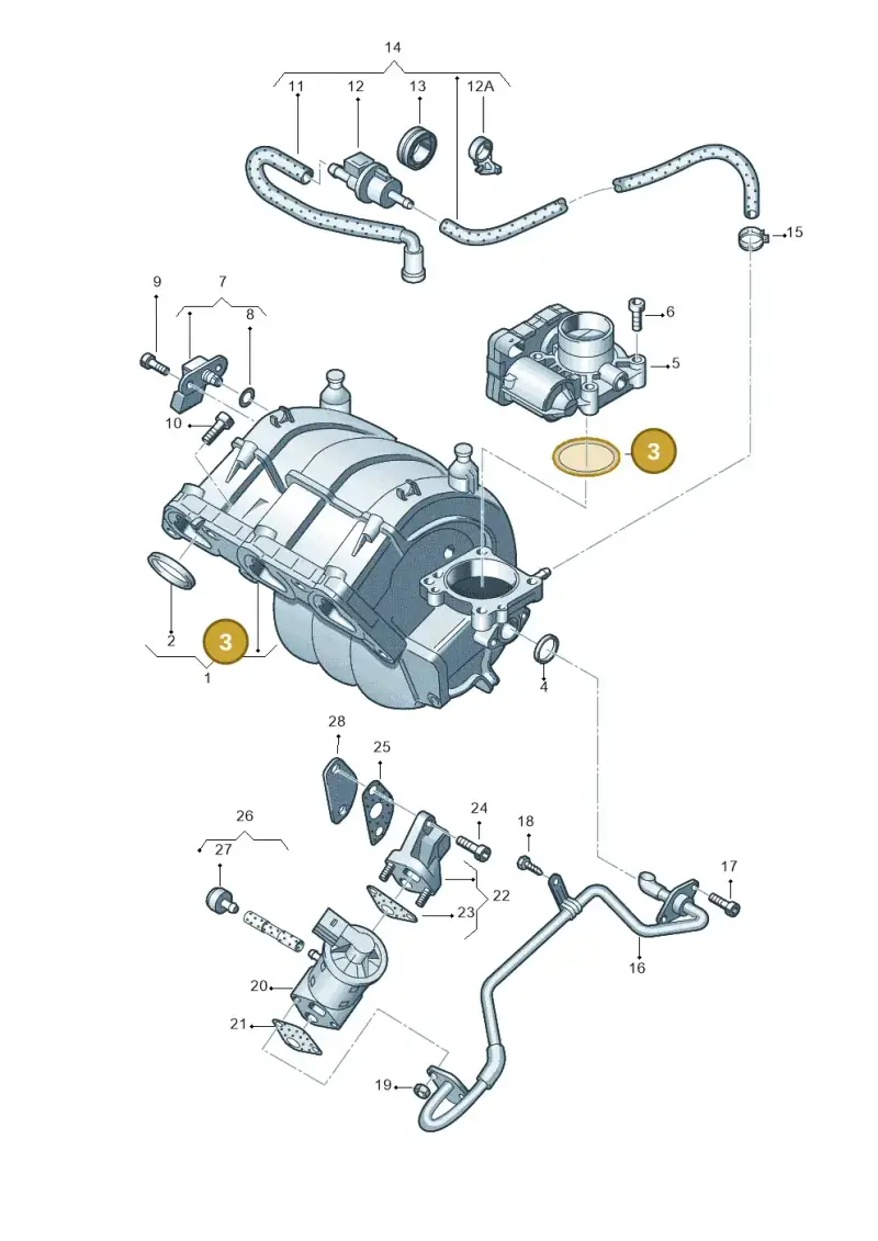 03E133073 — Skoda FABIA/COMBI            05> (2004-) diagram 453133200, position 3