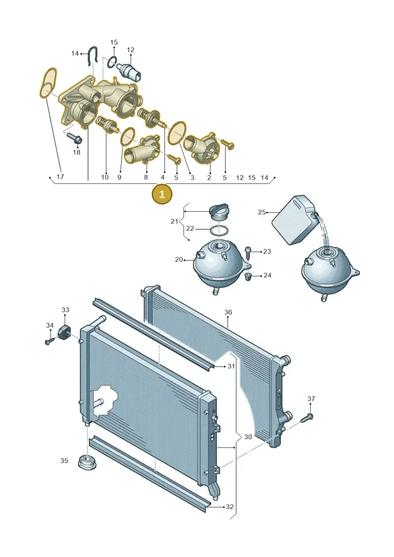 03F121111A — Skoda Yeti (2013-2017) diagram 625121800, position 1