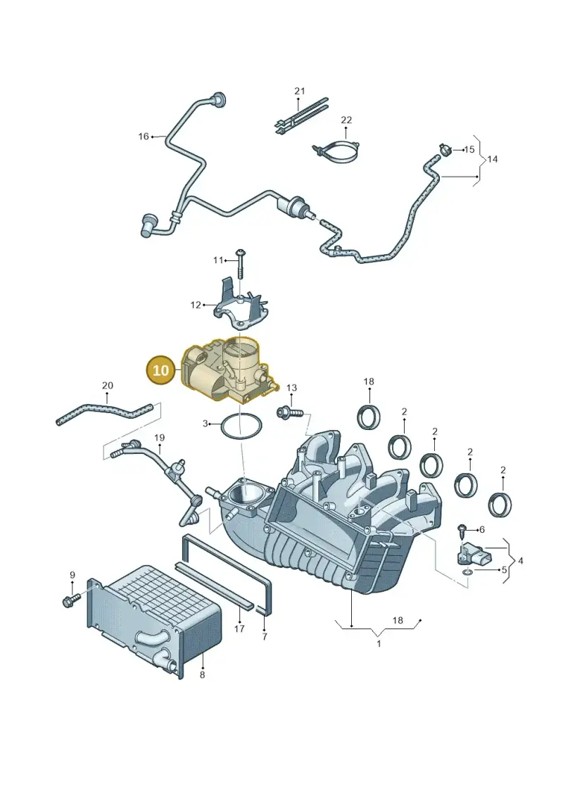 03F133062 — Skoda Yeti (2013-2017) diagram 649133200, position 10