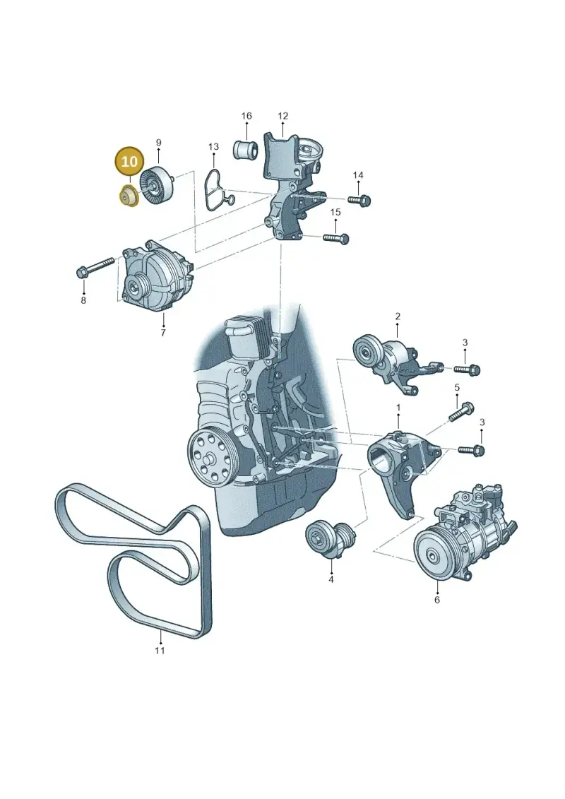 03F903310 — Skoda Yeti (2013-2017) diagram 672903150, position 10