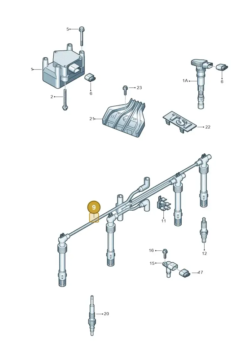 03F905430J — Skoda Rapid (2012-2022) diagram 740905000, position 9
