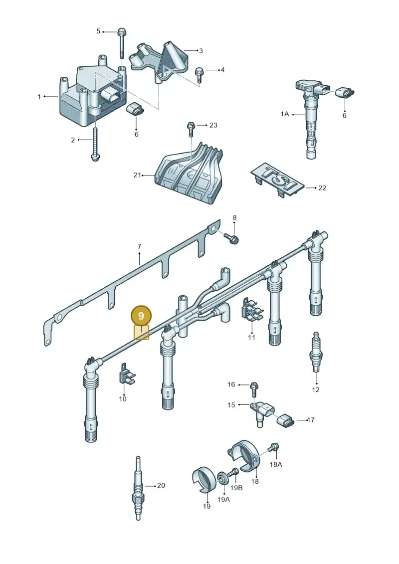 03F905430K — Skoda Yeti (2013-2017) diagram 666905050, position 9
