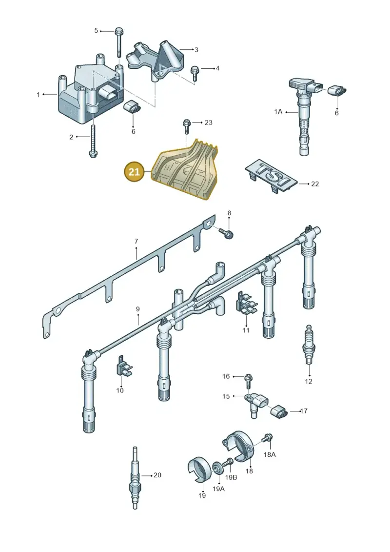 03F905487 — Skoda Yeti (2013-2017) diagram 666905050, position 21