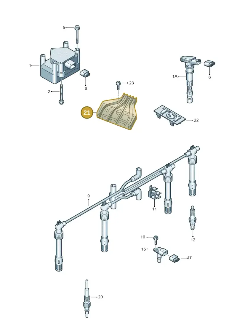 03F905487 — Skoda Rapid (2012-2022) diagram 740905000, position 21