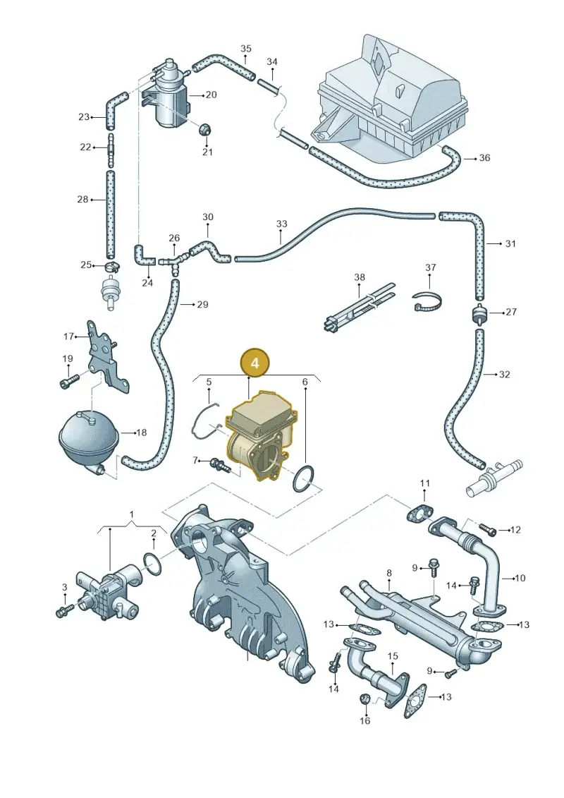 03G128063J — Skoda SUPERB                 02> (2001-) diagram 404131300, position 4