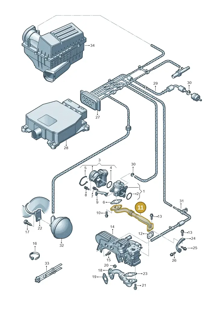03G131521J — Skoda Octavia ambiente (2008-2013) diagram 409131600, position 11