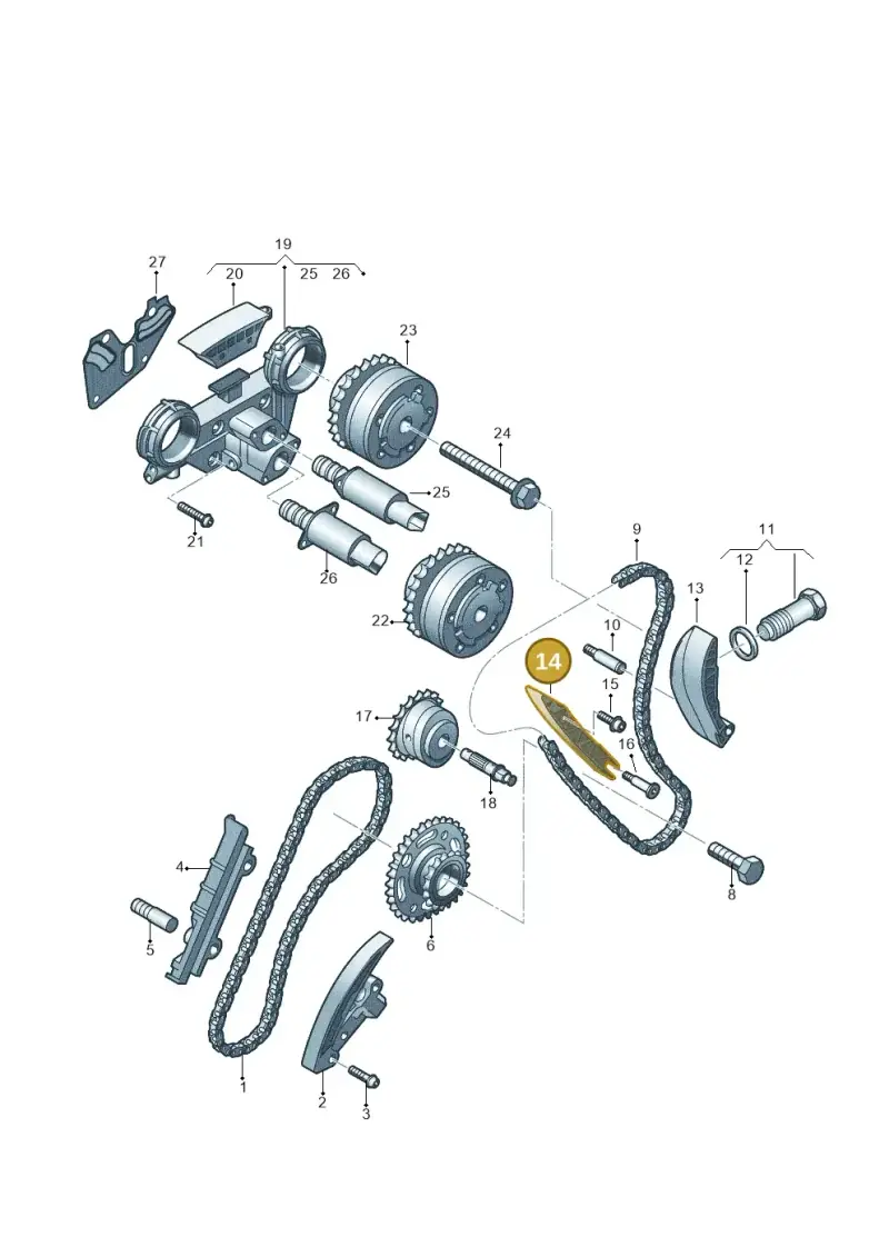 03H109513B — Skoda Superb (2013-2015) diagram 710109600, position 14
