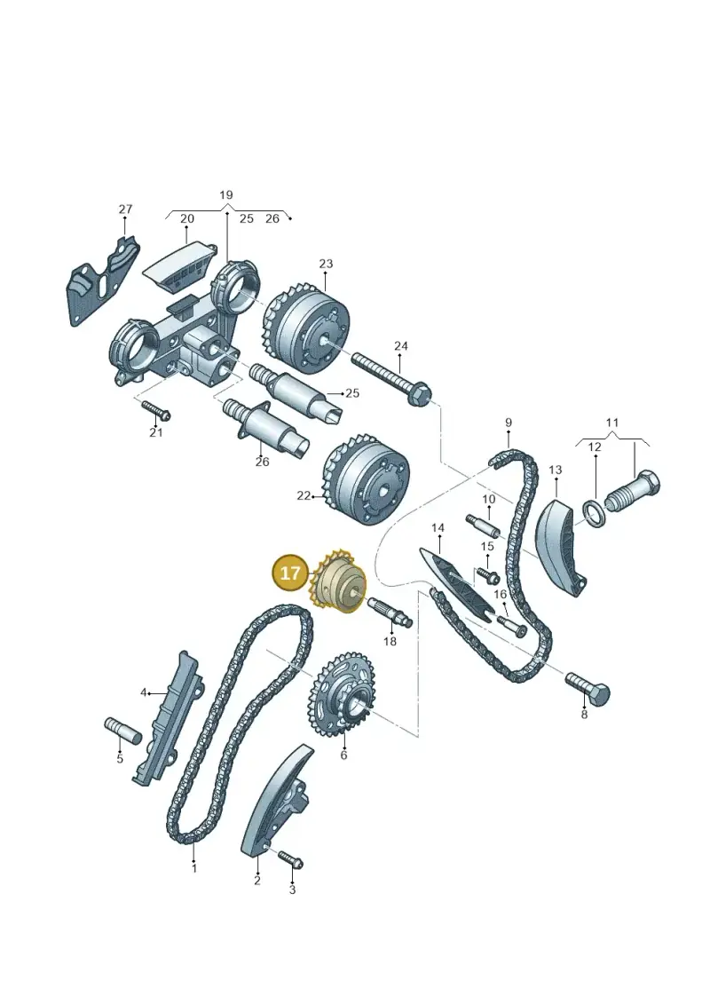 03H109570E — Skoda Superb (2013-2015) diagram 710109600, position 17