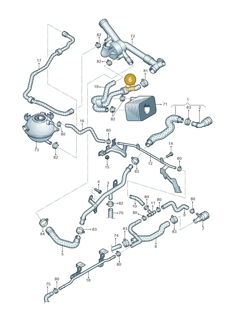 03H121096B — Skoda Superb (2013-2015) diagram 460121340, position 6