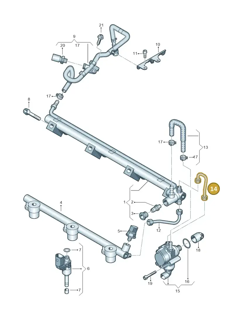 03H133321 — Skoda Superb comfort (2008-2013) diagram 627133900, position 14
