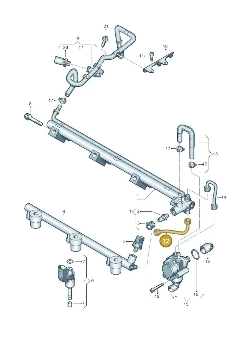 03H133321A — Skoda Superb comfort (2008-2013) diagram 627133900, position 12