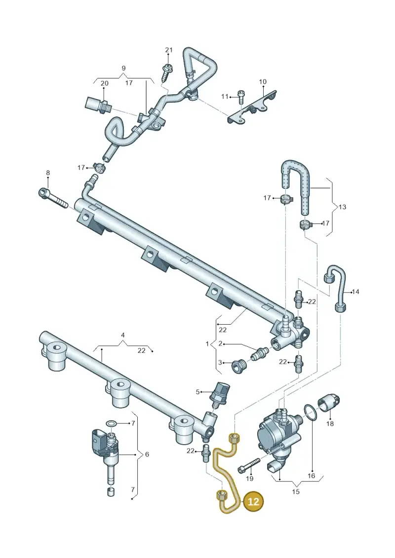 03H133321F — Skoda Superb (2013-2015) diagram 691133900, position 12