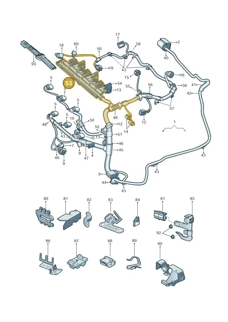 03H971824L — Skoda Superb (2013-2015) diagram 632971250, position 53