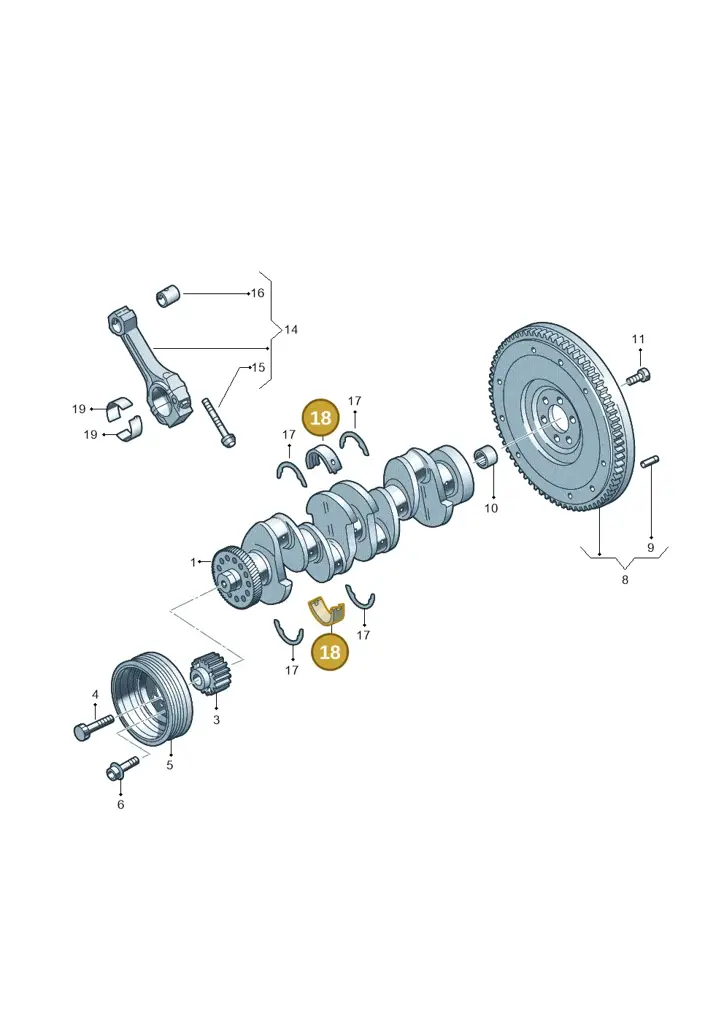 03L105591GLB — Skoda Octavia (2017-2020) diagram 746105500, position 18