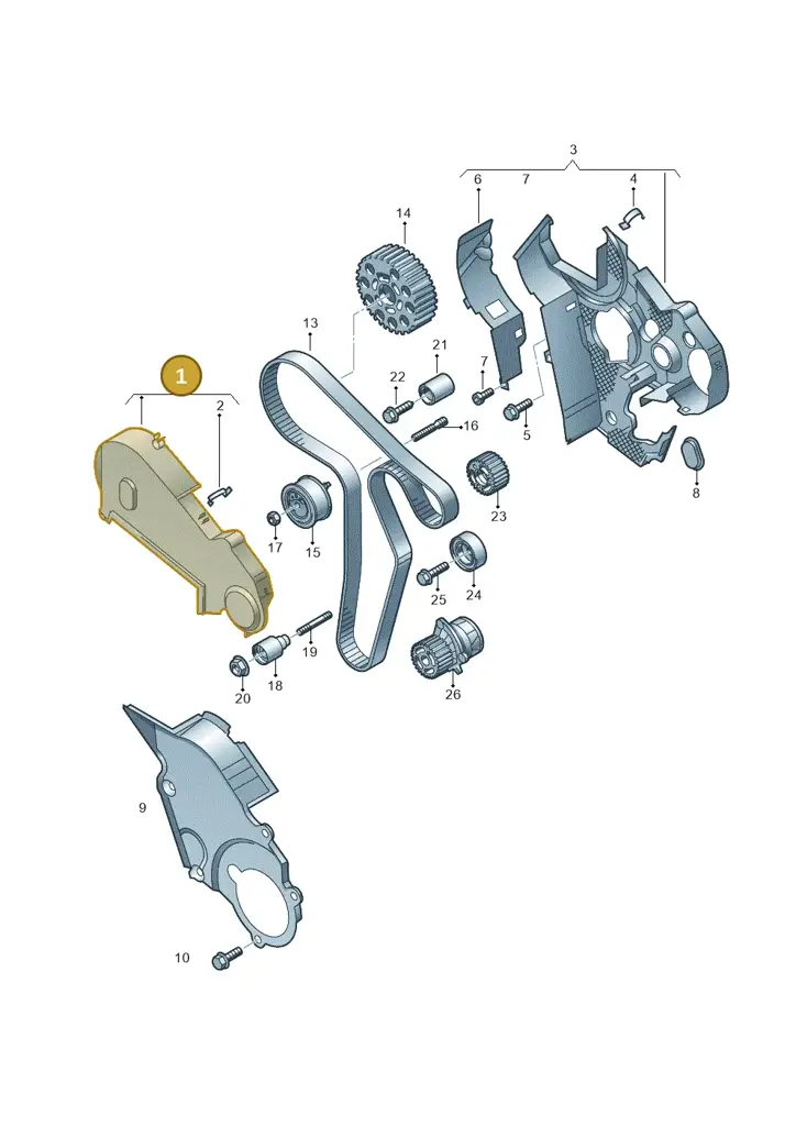 03L109107B — Skoda Yeti (2013-2017) diagram 672109750, position 1