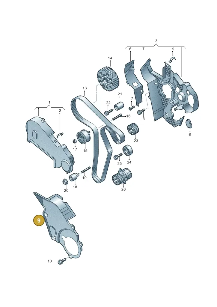 03L109147C — Skoda Rapid (2012-2022) diagram 672109750, position 9