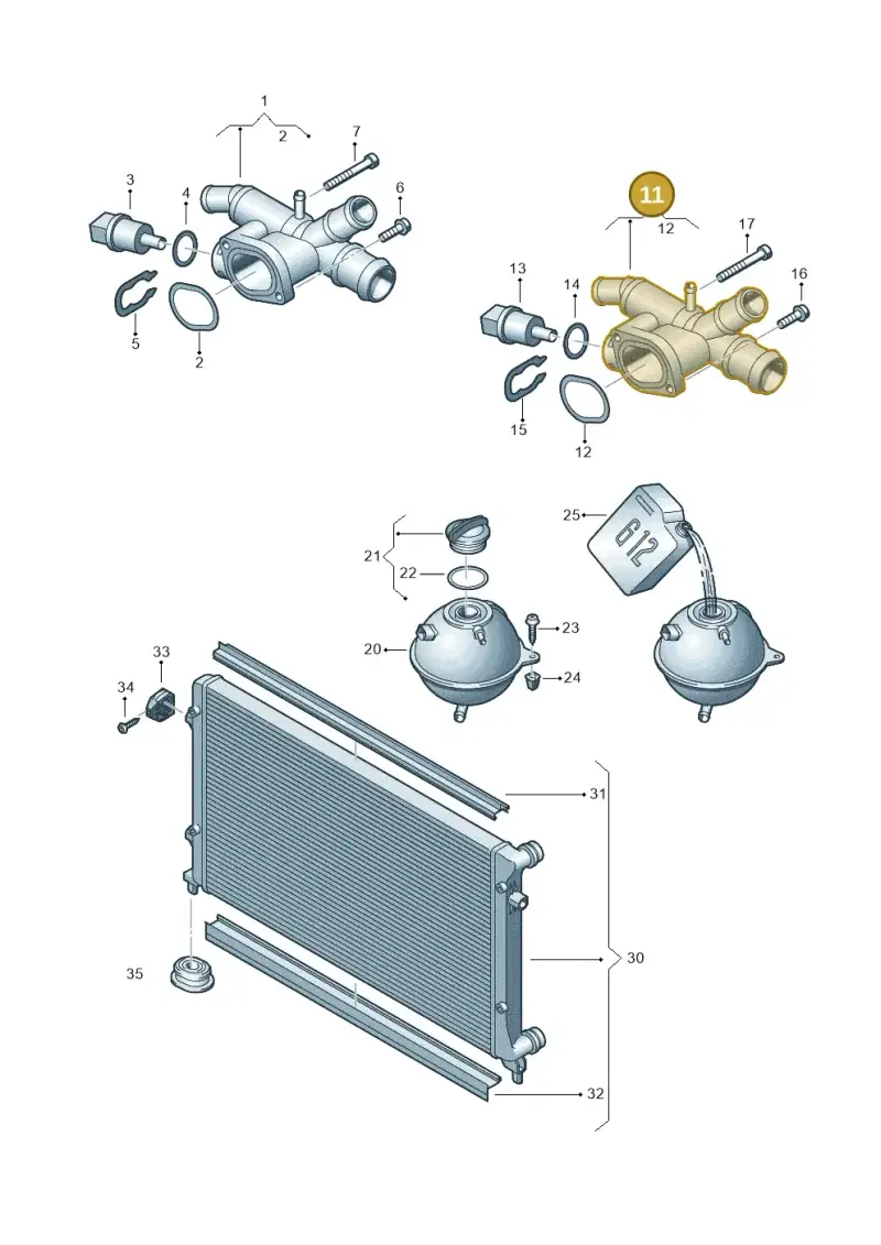 03L121132AA — Skoda Yeti (2013-2017) diagram 649121880, position 11