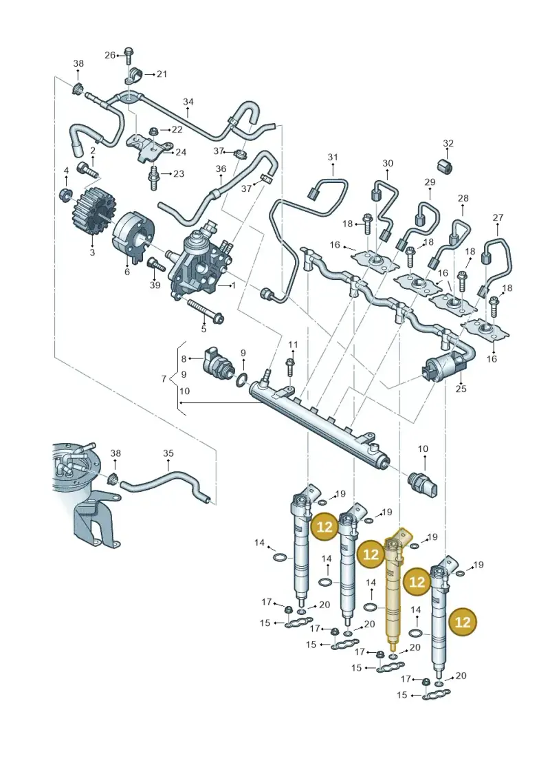 03L130277 — Skoda Yeti (2009-2013) diagram 634130400, position 12