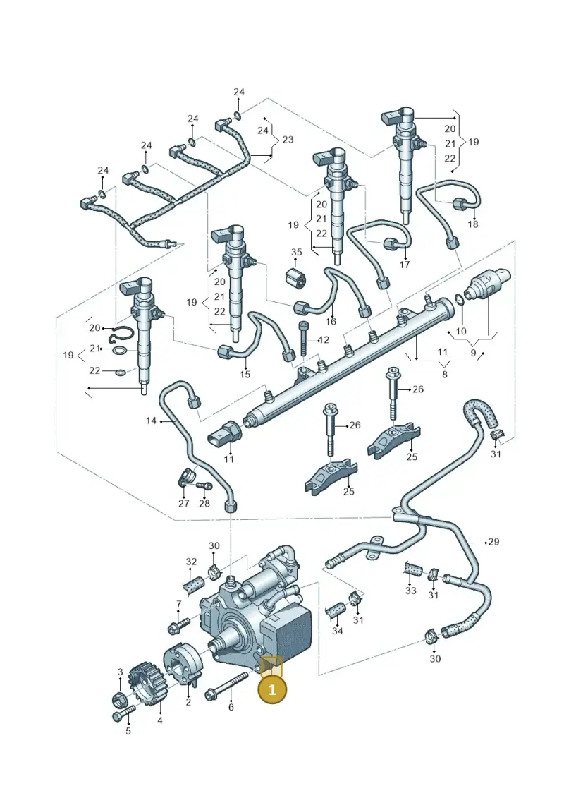 03L130755AN — Skoda Rapid Ambition (2011-2021) diagram 702130300, position 1