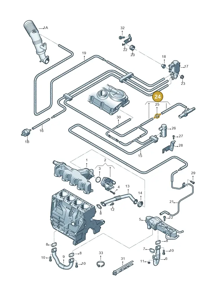 03L131055DH — Skoda Rapid (2012-2022) diagram 672131400, position 24