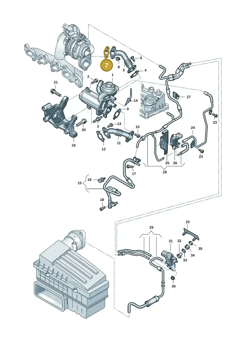 03L131547L — Skoda Octavia (2019-2024) diagram 2ka131030, position 7