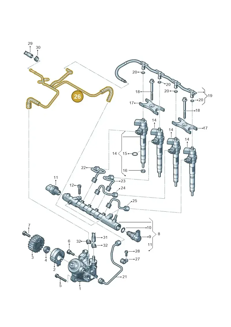 03L201360AC — Skoda Yeti (2013-2017) diagram 634130300, position 26