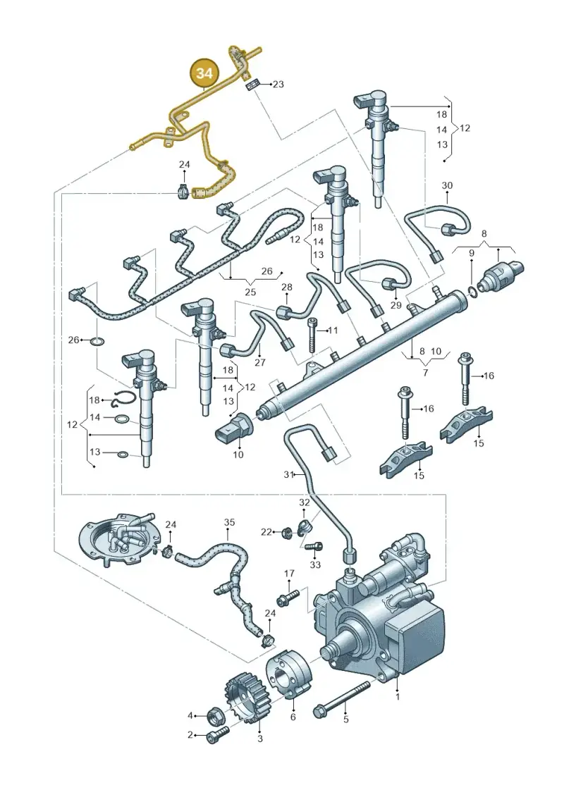 03L201360AC — Skoda Superb (2013-2015) diagram 649130300, position 34