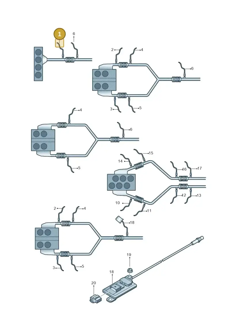 03L906262A — Skoda Superb (2013-2015) diagram 632906100, position 1