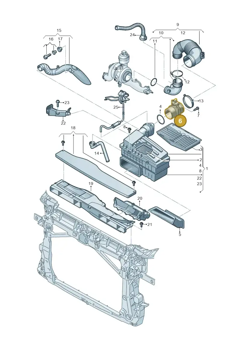 03L906461A — Skoda Kodiaq (2018-2022) diagram 810129000, position 6