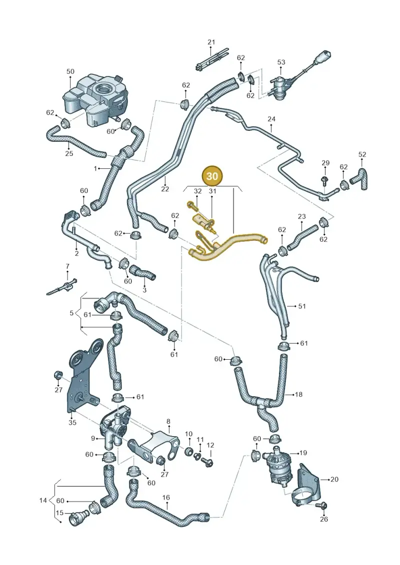 03N121060J — Skoda Kodiaq (2016-2024) diagram 884000040, position 30