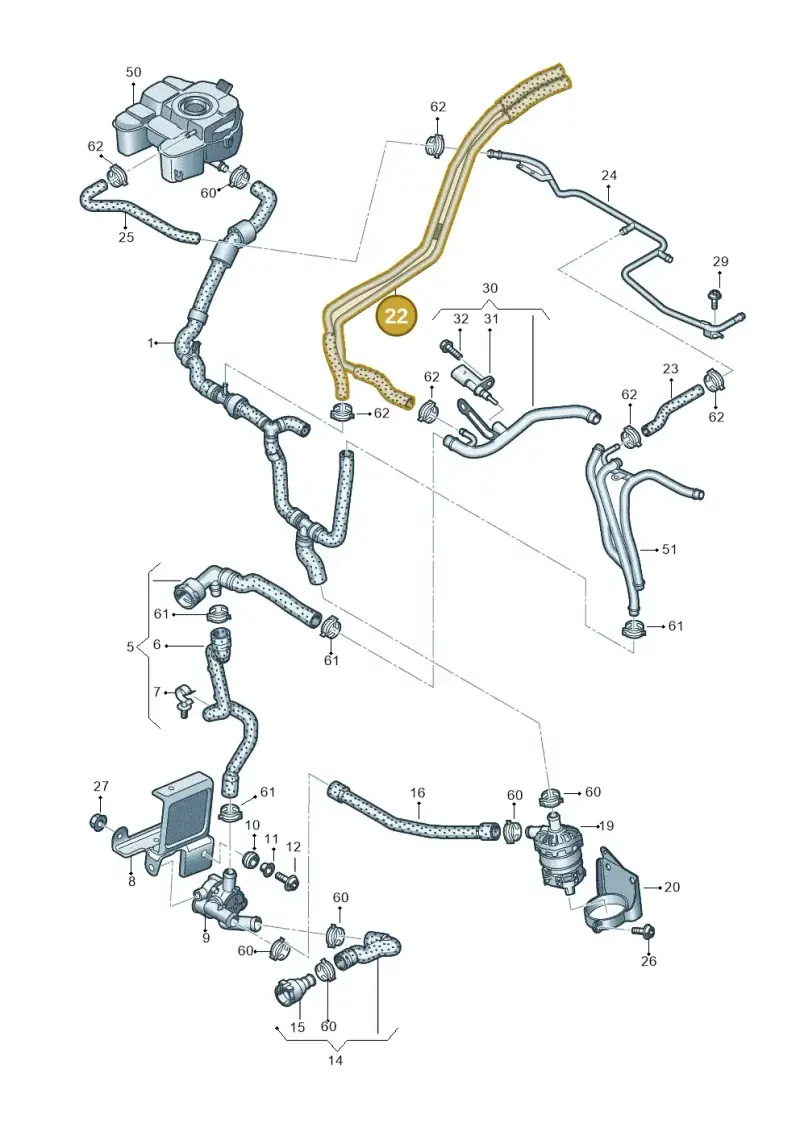 03N121444F — Skoda Kodiaq (2016-2024) diagram 793121401, position 22