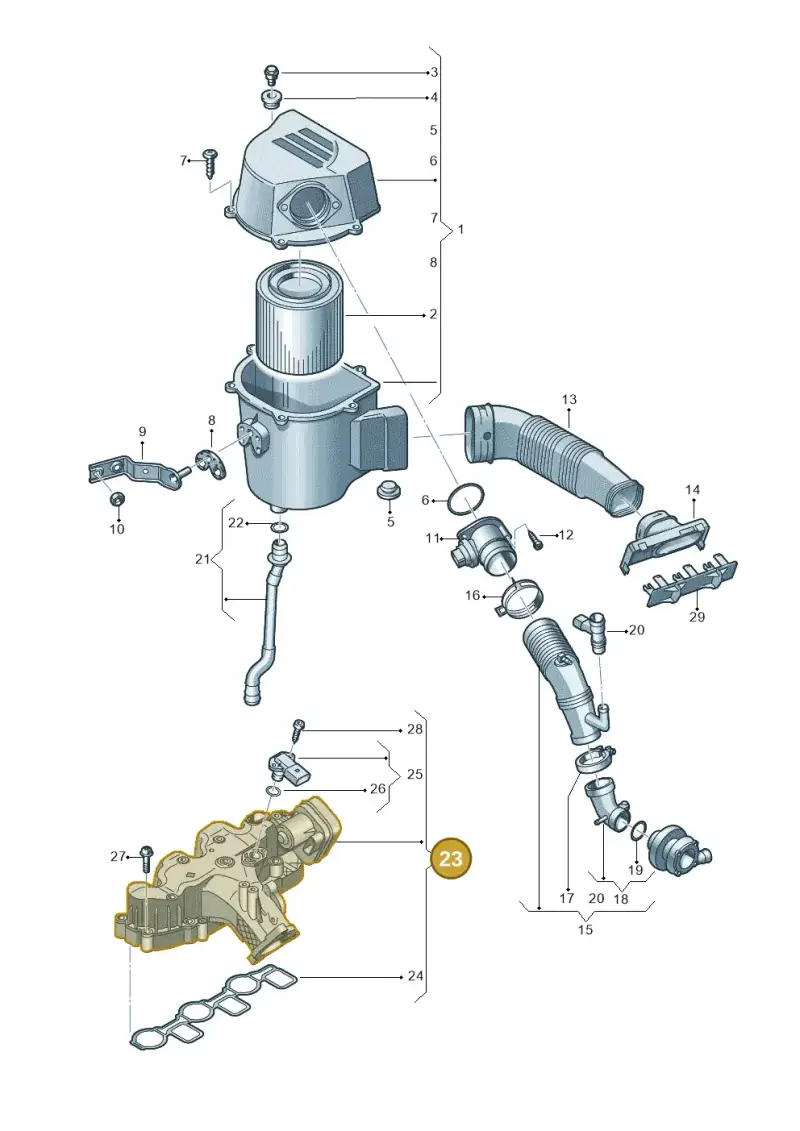 03P129711D — Skoda Roomster (2010-2015) diagram 677129000, position 23