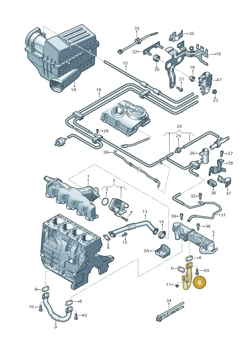 03P131521E — Skoda Yeti (2013-2017) diagram 694131500, position 6