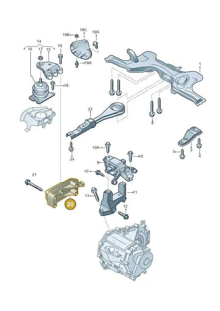 045199207M — Skoda Fabia Ambiente (2009-2013) diagram 608199210, position 20