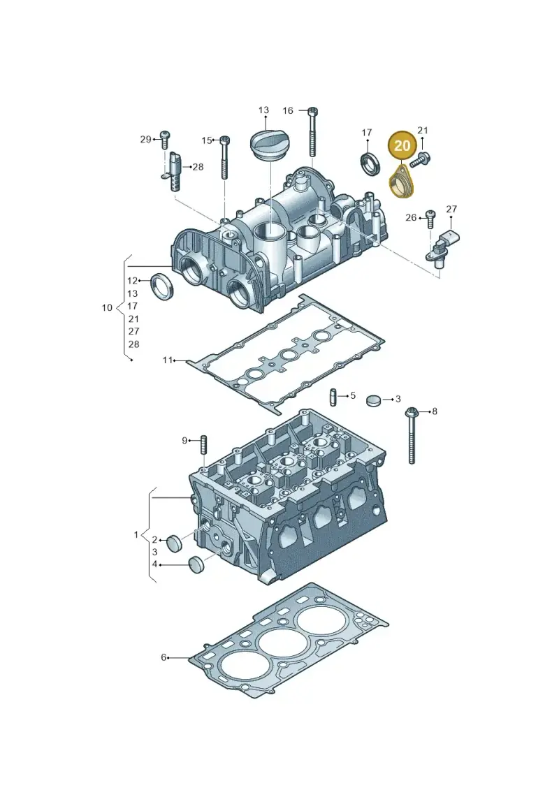 04C103335 — Skoda Fabia (2021-) diagram 837103400, position 20