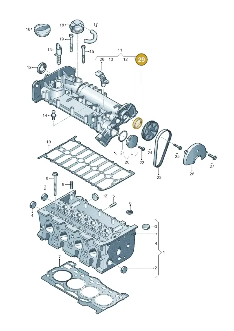 04E103085AC — Skoda Octavia (2019-2024) diagram 746103410, position 29
