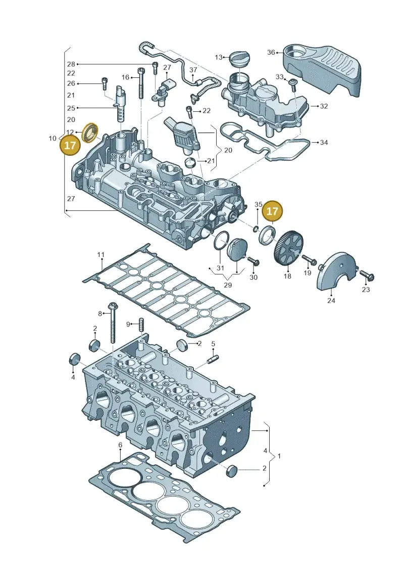 04E103085C — Skoda Kodiaq (2024-) diagram 813103460, position 17
