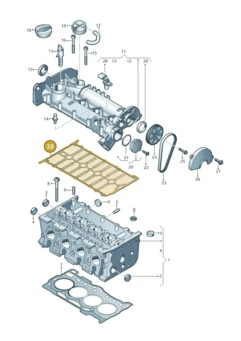 04E103483H — Skoda Kamiq (2019-) diagram 746103410, position 10