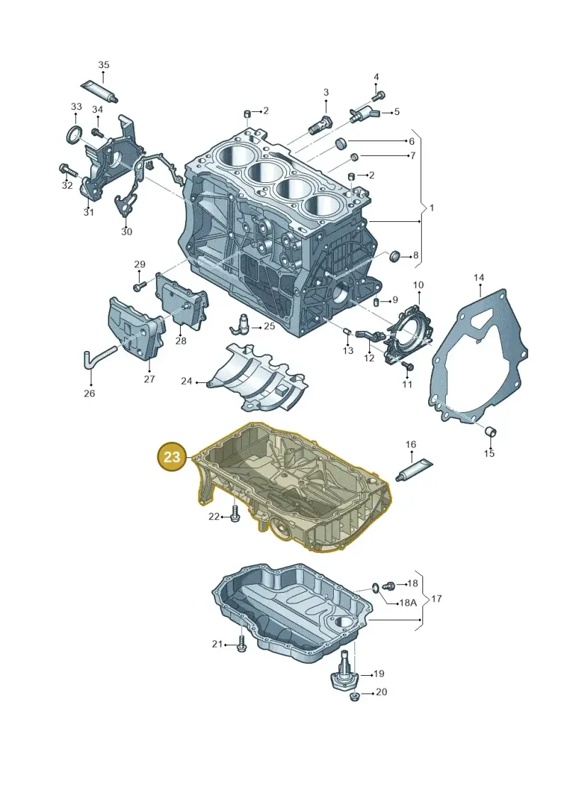 04E103601F — Skoda Kodiaq (2018-2022) diagram 747103120, position 23