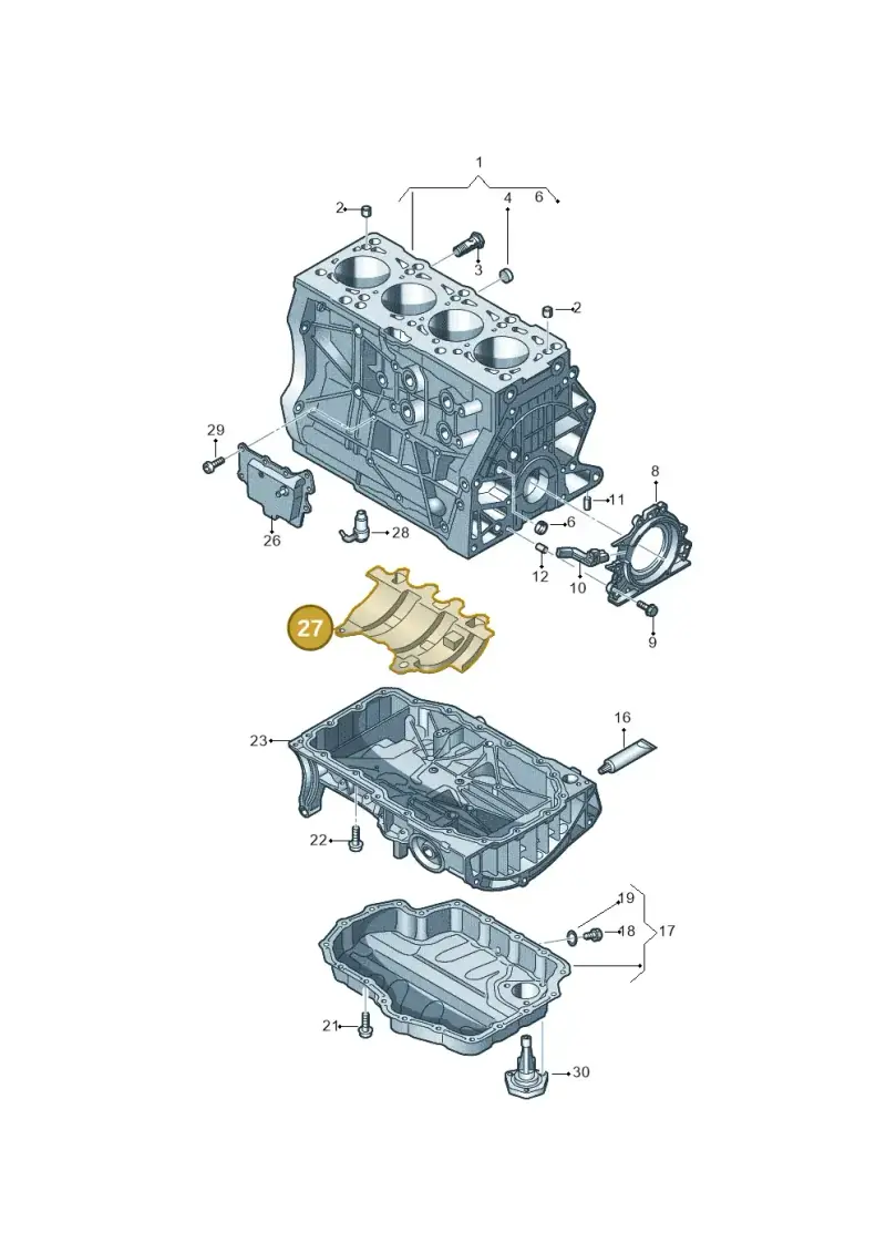 04E103623S — Skoda Fabia (2021-) diagram 837103020, position 27