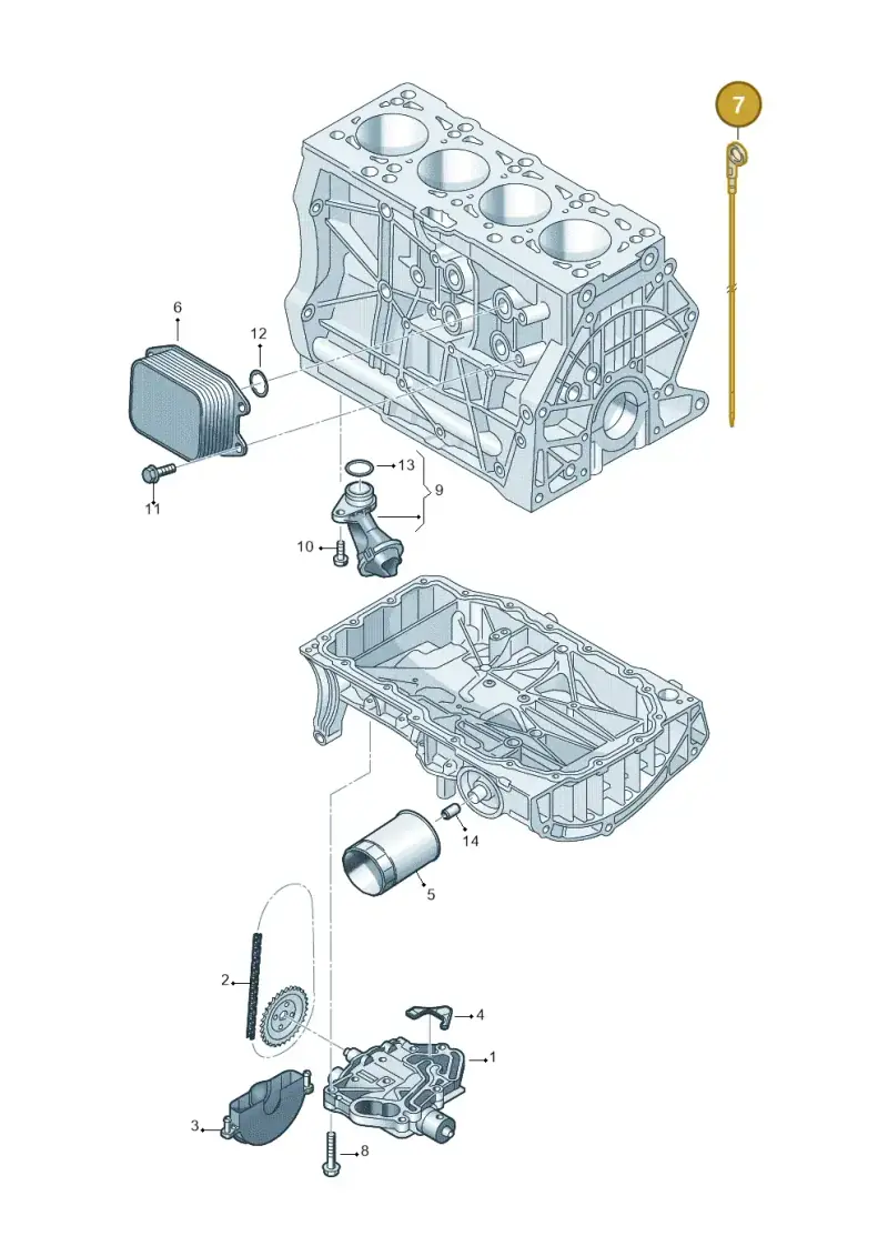 04E115611AC — Skoda Octavia (2019-2024) diagram 746115030, position 7