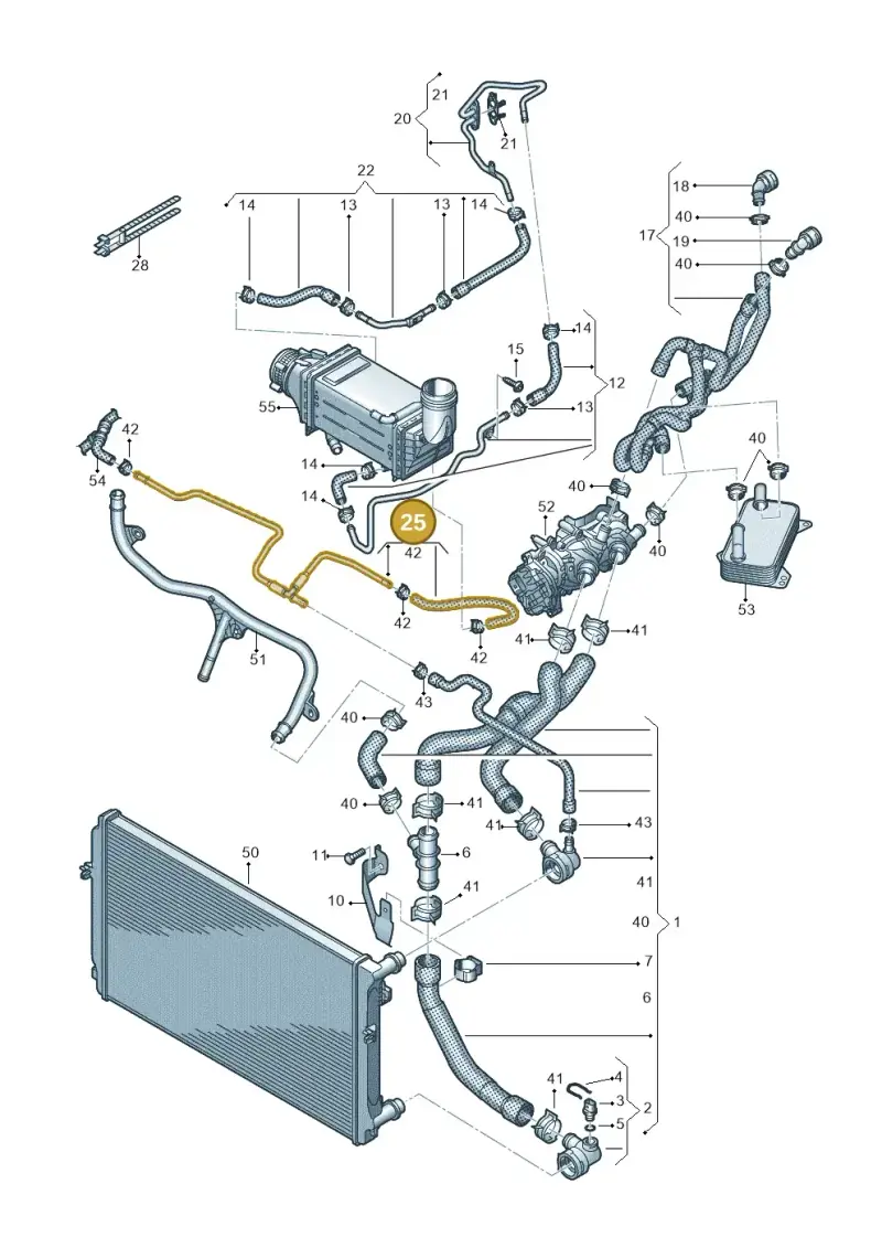04E121064N — Skoda Kodiaq (2016-2024) diagram 884121305, position 25