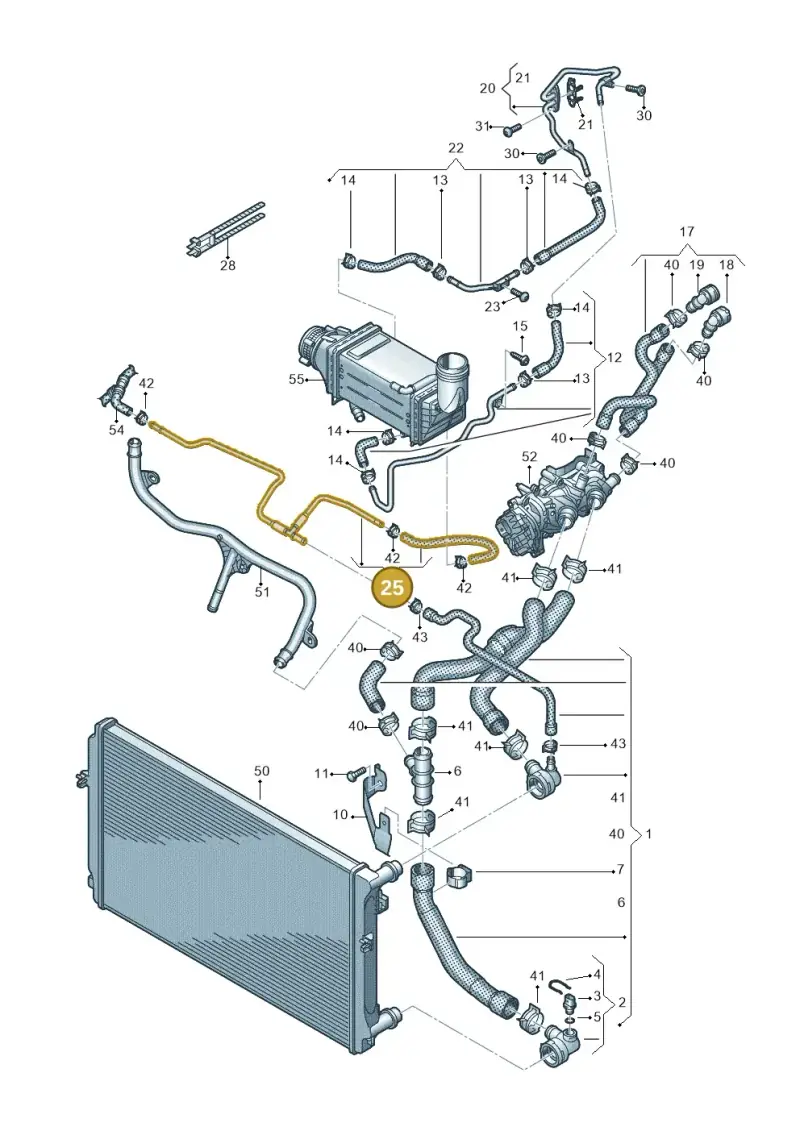 04E121064N — Skoda Octavia (2017-2020) diagram 890121031, position 25