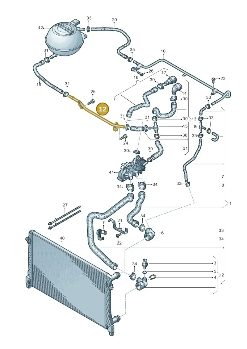 04E121070AB — Skoda Karoq (2017-2022) diagram 781121400, position 12