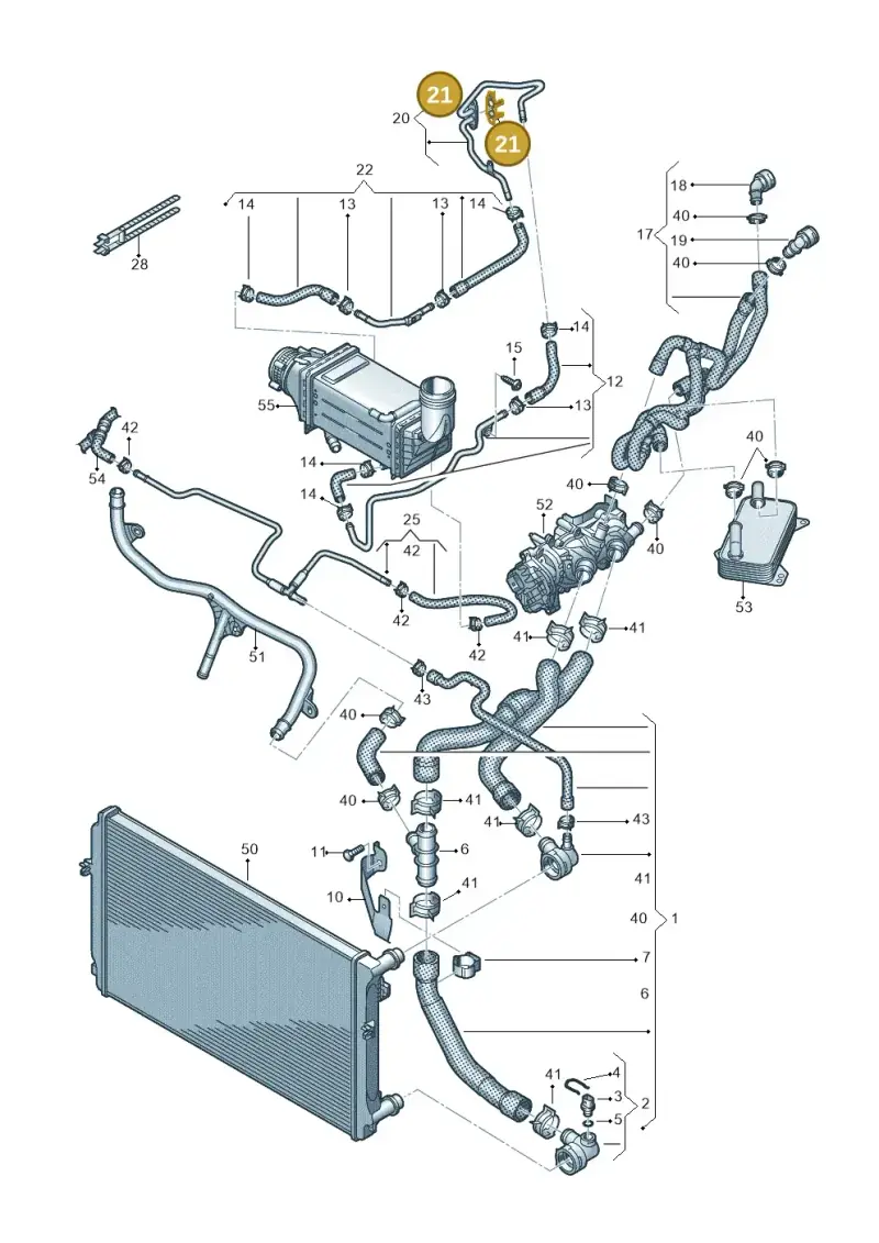 04E121687F — Skoda Kodiaq (2024-) diagram 884121305, position 21