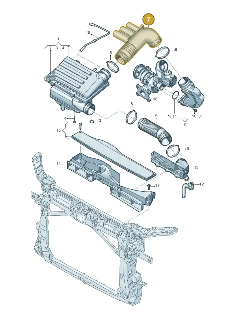 04E129651K — Skoda Octavia (2019-2024) diagram 866129100, position 7