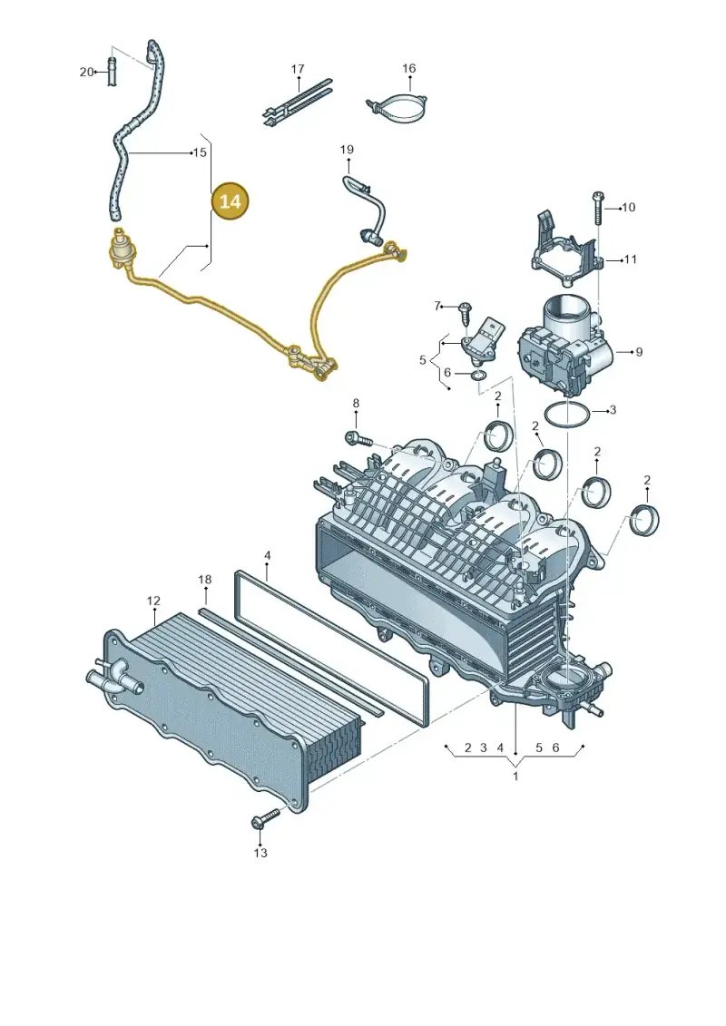04E133366EF — Skoda Superb Combi (2015-2024) diagram 884133000, position 14