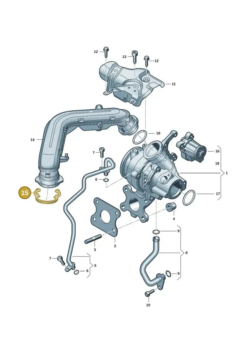 04E145853D — Skoda Octavia (2019-2024) diagram 5h0145150, position 15
