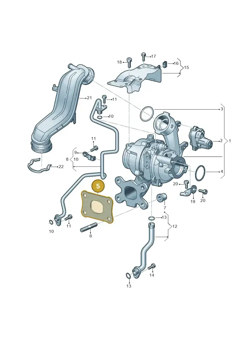 04E253039D — Skoda Superb Combi (2023-) diagram 813145222, position 5