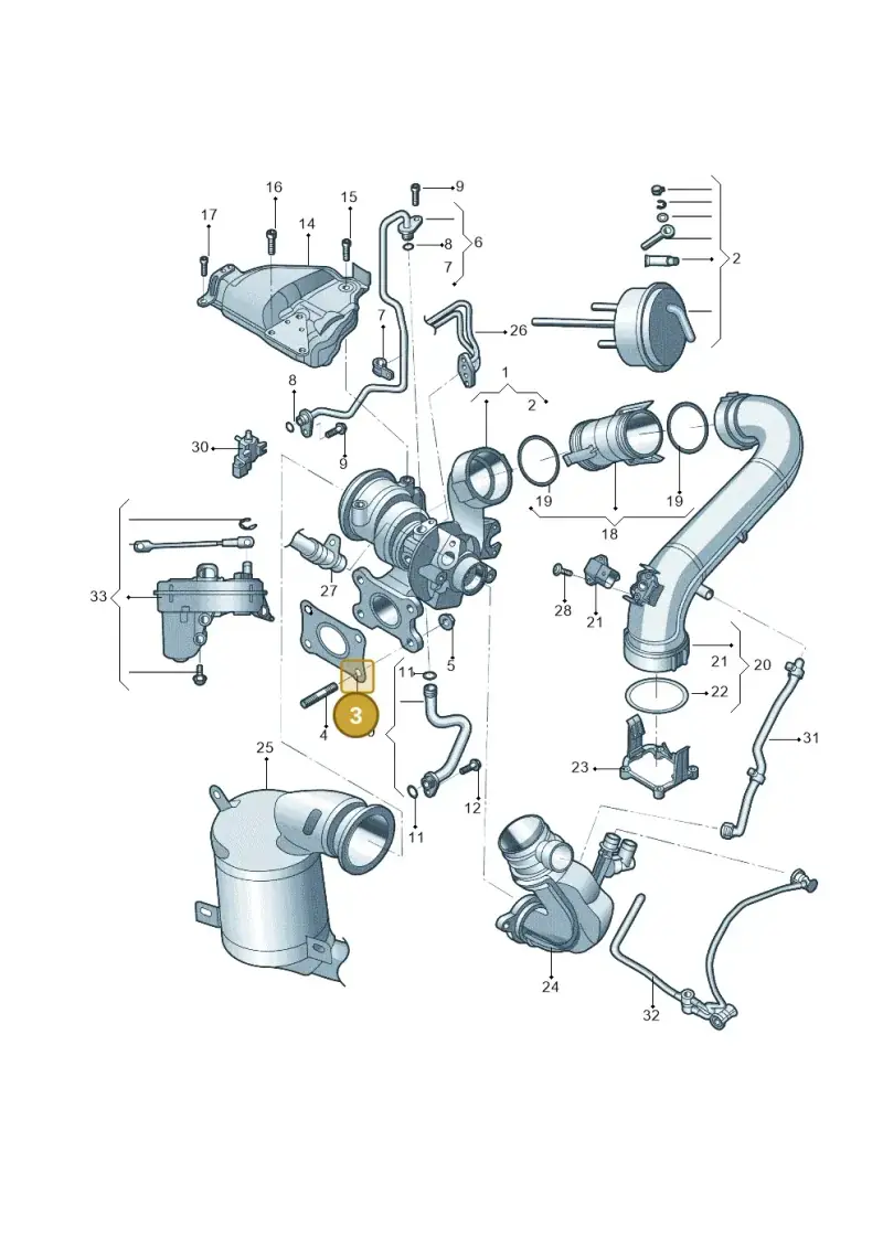 04E253039F — Skoda Superb NF (2015-2023) diagram 594145500, position 3